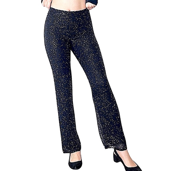 RESERVED Vintage Y2K INC international Concepts Beaded silk black lined pants - Picture 2 of 9